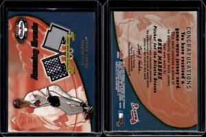 2002 Fleer Box Score Amazing Greats Single Swatch #8 Greg Maddux Jersey - NM-MT