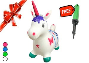 Inflatable Bouncy HORSE For Kids To Ride,Hopper, And Jump On The Animals-Unicorn - Picture 1 of 3