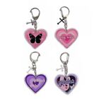 Girl Heart Cartoon Butterfly Color Loves Bead Keychain Sweet Car Bag Accessory