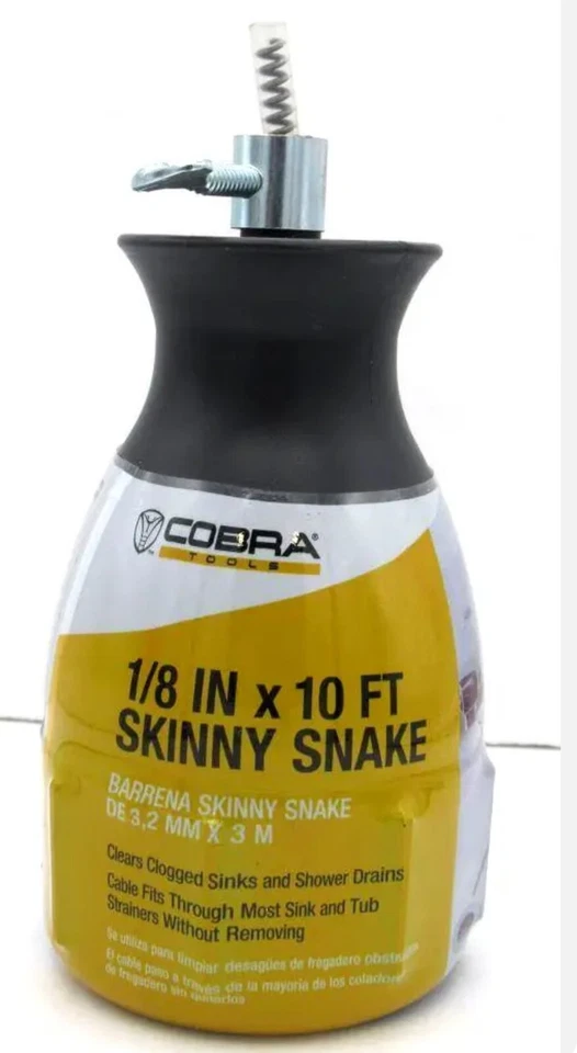 Cobra Products Co 00710 SKINNY Snake Drain Cleaner Black
