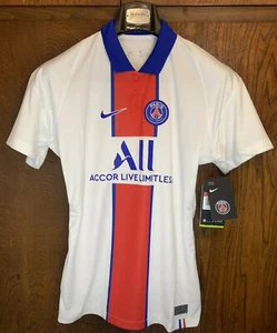 Nike Paris Saint-Germain 2020/21 Away Soccer Jersey White Women Size L New - Picture 1 of 9