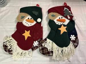 Set of 2 Snowman Stockings - Picture 1 of 7