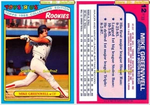 TOYSRUS 1988 MIKE GREENWELL MLB RC BOSTON RED SOX STAR MINT ROOKIE 12/33 - Bild 1 von 4