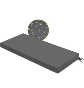 Outdoor Bench Cushion 36x14x2.5Inch with Ties,Waterproof Porch Swing-Night Black - Picture 1 of 2