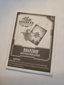 Guía de instrucciones Bakugan Snapzoid 2009 - Imagen 1 de 1