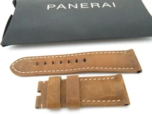 Panerai BRAUN DISTRESSED KALBSLEDER NORMALE GRÖSSE 125 mm/75 mm TANG BRANDNEU OEM - Bild 1 von 7