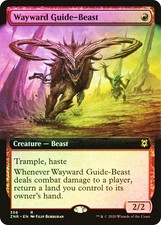 MTG Zendikar Rising - Wayward Guide-Beast - Extended Art FOIL NM Card