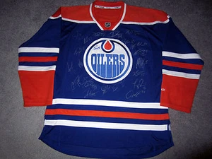 EDMONTON OILERS 2015 Team Signed JERSEY w/ COA Eberle Nugent-Hopkins Taylor Hall - Picture 1 of 3