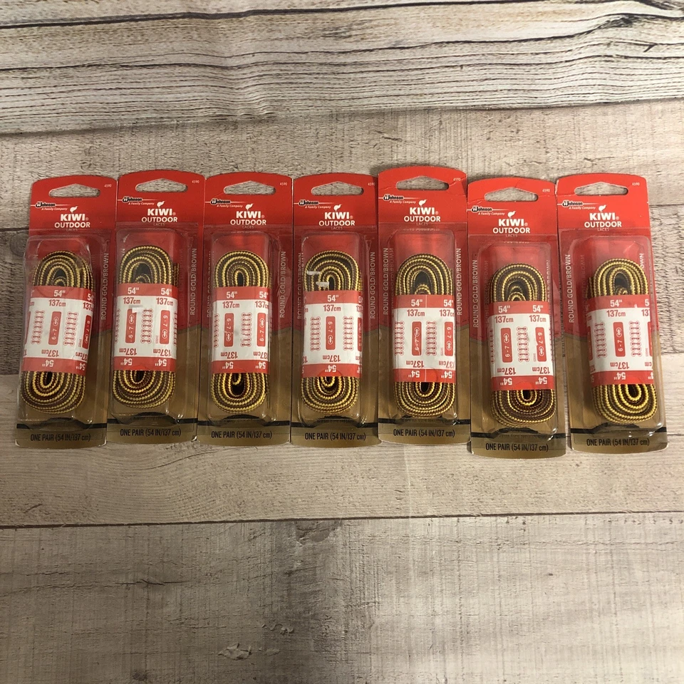 Kiwi 4590 Outdoor 54" Boot Laces Yellow and Brown