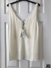 NWT JOULES KYRA SIZE 10 CREAM IVORY LINED CAMI TOP BLOUSE