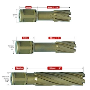 Carbide core drill carbide, inch inch, core hole drill Weldon, cutting depth 40-80 mm - Picture 1 of 6