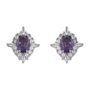 Quick Install Swivels Earphone Accessory In Elegant Purplee Gemstones Design - Picture 1 of 8