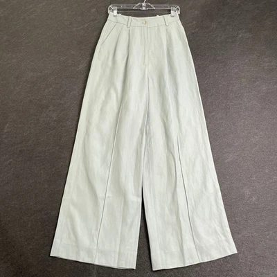 Pantalones de pierna ancha para mujer LOULOU STUDIO Cadar talla S verde Foto 1 de 4