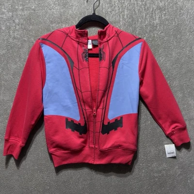 Spider-Man Sudadera con Capucha Cremallera Rojo/Azul Personaje Pequeño 8-10 Nuevo con Etiquetas Foto 1 de 4