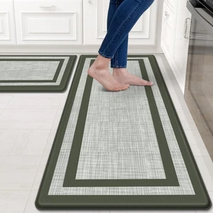 Kitchen Mats Set of 2 Cushioned Anti-Fatigue Non-Skid Rug Sets Ergonomic Comf... - Picture 1 of 7