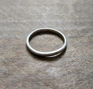 Vintage Sterling Silver 925 Classic Wedding Band Ring - Size 7 - Picture 1 of 5