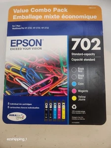 Epson 702 Tinten Set 5er Pack Schwarz Cyan Magenta Gelb Patrone Original 2026 - Bild 1 von 2