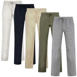 Pantalones de verano Tokyo Laundry de lino para hombre ajuste cómodo cintura elástica - Imagen 1 de 16