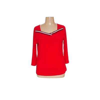 Tommy Hilfiger Red Viscose Women's Blouse XL - Imagem 1 de 4