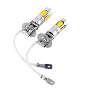Yellow H3 Bulb - H3 Fog Light Bulb 2 X Car Led Fog Driving Light Bulb H3 7.5W - Picture 1 of 7