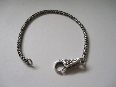 Trollbeads Fuchsschwanz Armband mit Spitzen Verschluss zusammen 19,5 cm sauber - Bild 1 von 2