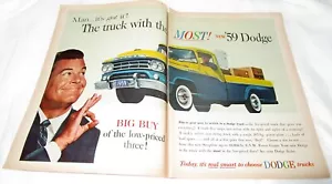 Dodge Sweptline 1959 camioneta pickup serie C anuncio en color original - Imagen 1 de 1