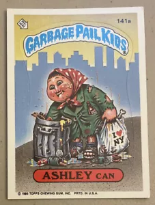 1986 Topps Garbage Pail Kids GPK Sticker Series 4 #141a 🗑 ASHLEY Can 🗑 - Picture 1 of 6