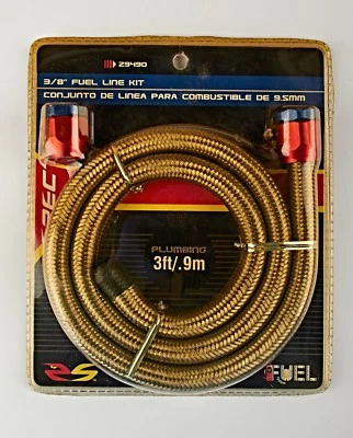 Spectre Performance 29490 Stainless Steel Fuel Line Kit 3/8"x 3ft. - Image 1 of 2