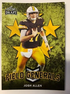 JOSH ALLEN 2018 LEAF DRAFT GOLD FIELD GENERALS ROOKIE CARD! WYOMING / BILLS! - Bild 1 von 2