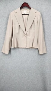Chaqueta Blazer para Mujer Austin Reed Signature Talla 12 Forrada Mezcla de Lana Beige - Imagen 1 de 9