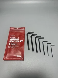 Eklind Hex-L 5/64 to 1/4 in. SAE Short Arm Hex L-Key Set 7pc 69207 Made In USA - Picture 1 of 5