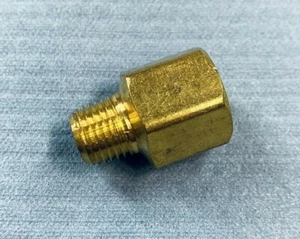 (12) 1/4" MALE NPT TO 3/8 FEMALE NPT Brass Adapter - China - NEW Old Stock - Picture 1 of 1