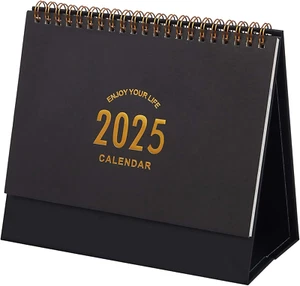 Small Desk Calendar 2024-2025, Standing Flip Desktop Calendar from Oct 2024 to D - Picture 1 of 12