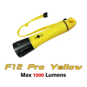 Linterna de buceo Fitech F12 Pro LED 1000 lúmenes antorcha amarilla - Imagen 1 de 12