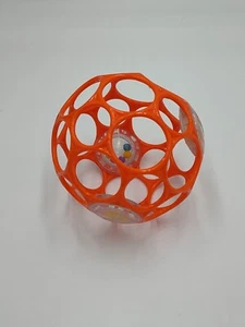 Bright Starts Oball Easy-Grasp Rattle Ball BPA-Free Infant Toy Orange Newborn - Picture 1 of 6