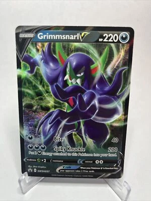 2020 Sword & Shield Promo Grimmsnarl V SWSH057 NM Ultra Rare Pokemon Card Promo - Image 1 of 2