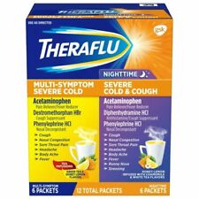 Theraflu Day and Nighttime Severe Cold and Cough Powder Packets - 12 Count