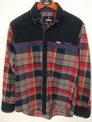 CAMISA MONDO Hombre Moda Italiana Rayas Manga Larga Multicolor Doble Cuello Foto 1 de 3