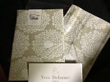 2 New Euro Shams Yves Delorme Vice Versa Chrysanthemums White Pierre Tan France
