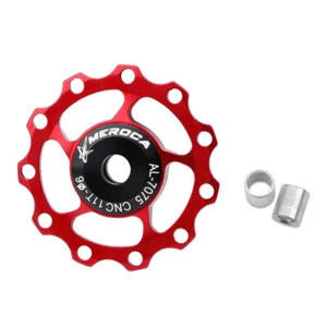 Bicycle Rear Derailleur 11T Road Bike Speed Guide Pulley Wheel Part (Red) - Picture 1 of 7