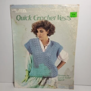 Quick Crochet Vests Leisure Arts Leaflet #417 Carole Rutter Tippett Pattern - Picture 1 of 5