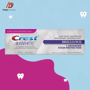 Crest 3D White Brilliance Toothpaste Vibrant Peppermint 90ml out of date - Picture 1 of 8