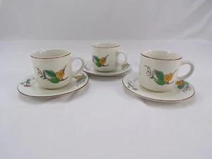 3 Vintage 1970s Citation Woodhill Cup and Saucer Sets Delicate Floral I24 - Picture 1 of 9