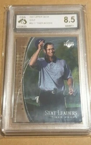 2001 Upper Deck Golf Stat Leaders Tiger Woods Rookie card CGA Graded 8.5 NM/MT+ - Picture 1 of 1