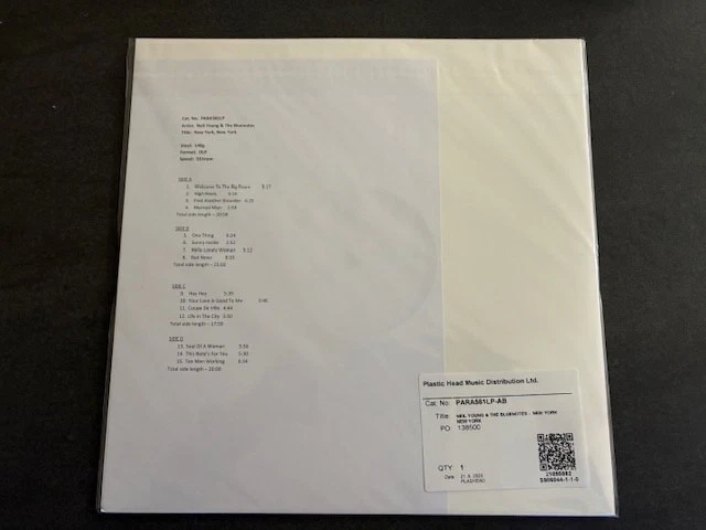 Neil Young & The Bluenotes - New York New York -  Test Pressing - Vinyl - DLP - Image 1 of 1