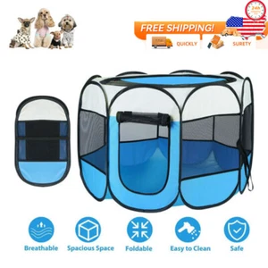 Foldable Pet Playpen|Portable Tent Crate for Small Dogs, Cats&Rabbits Oxford600d - Picture 1 of 11