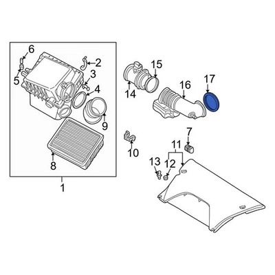 For BMW X5 2000-2003 BMW 13711747985 Engine Air Intake Hose Bushing - Imagem 1 de 2