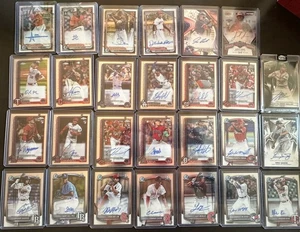 2024-25 Bowman / Topps / Chrome MLB ( 27 ) Card Auto LOT 1st RC Vet - Picture 1 of 6