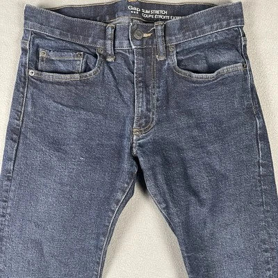 Gap Slim Stretch Jeans 29/30 Flex Denim Dark Wash Straight Leg Low Rise - Image 1 of 4