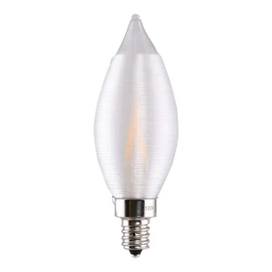 Satco S11300 2w CA11 LED Satin Spun Clear 2700k Candelabra Base 120V bulb - Picture 1 of 3